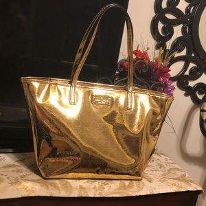 Gold kate spade handbag